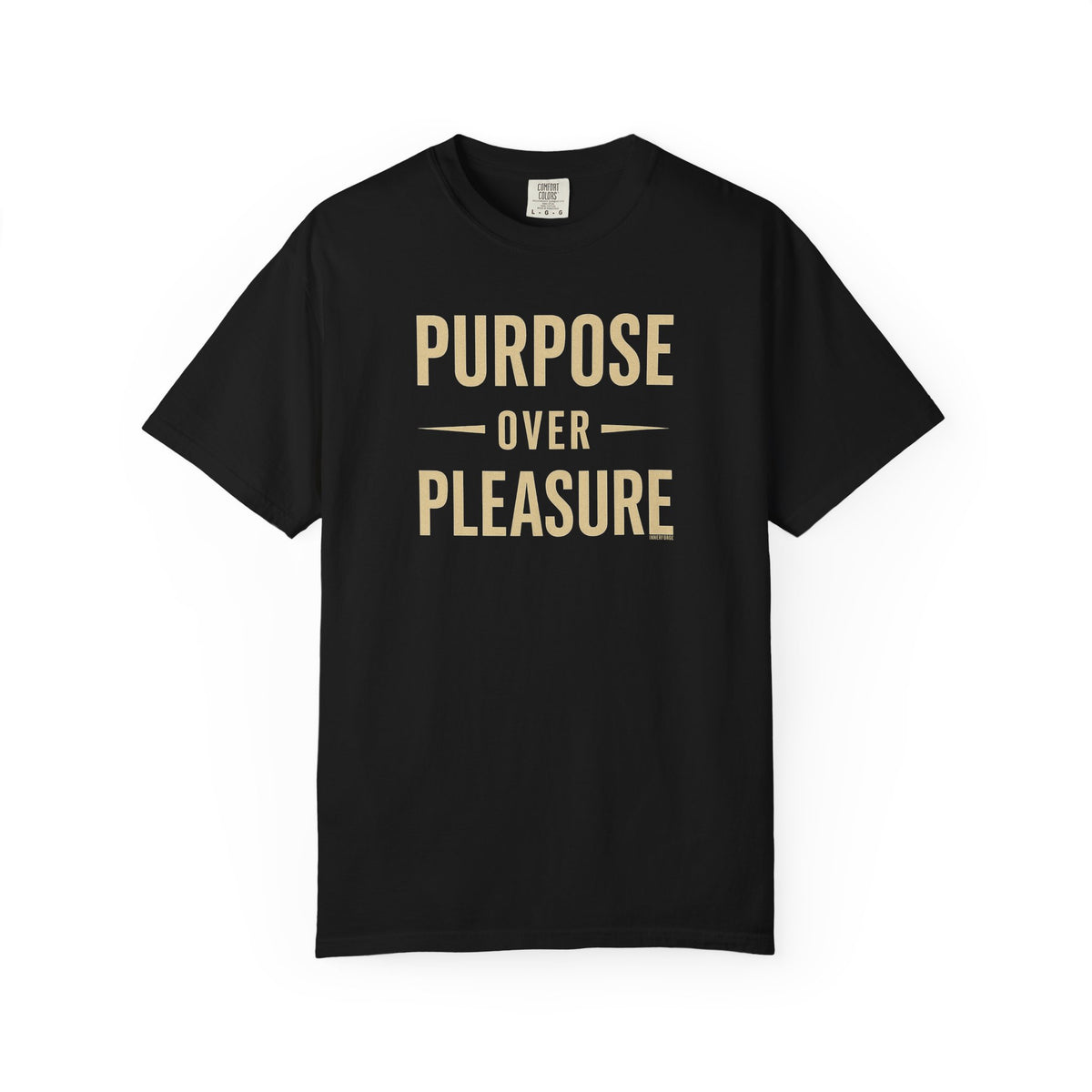 Purpose Over Pleasure Premium Crewneck T-Shirt | InnerForge Discipline Apparel