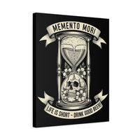 Load image into Gallery viewer, Memento Mori: Drink Good Beer | Stoic Humor Canvas | Twisted Stoic Collection