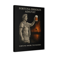 Load image into Gallery viewer, Fortuna Ebriolos Adiuvat | Fortune Favors the Buzzed | Alexander’s Toast | Twisted Stoic Canvas Print