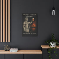 Load image into Gallery viewer, Fortuna Ebriolos Adiuvat | Fortune Favors the Buzzed | Alexander’s Toast | Twisted Stoic Canvas Print