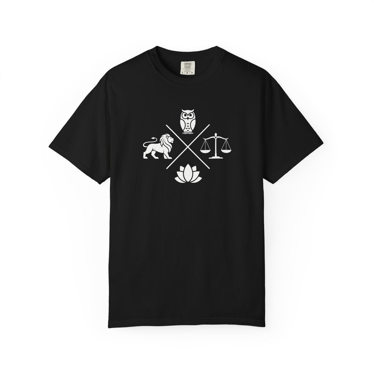 The Four Virtues — Stoic Symbol Emblem | Wisdom, Courage, Justice, Temperance - Premium InnerForge Design