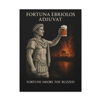 Load image into Gallery viewer, Fortuna Ebriolos Adiuvat | Fortune Favors the Buzzed | Alexander’s Toast | Twisted Stoic Canvas Print