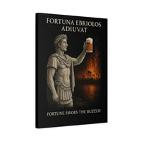 Load image into Gallery viewer, Fortuna Ebriolos Adiuvat | Fortune Favors the Buzzed | Alexander’s Toast | Twisted Stoic Canvas Print
