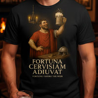 Load image into Gallery viewer, Fortuna Cervisiam Adiuvat T-Shirt | Fortune Favors the Beer | InnerForge Discipline Apparel